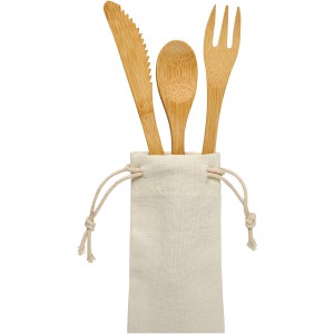 Celuk bamboo cutlery set, Natural (Wood kitchen equipments)