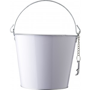 Iron and aluminium ice bucket Corey, white (Metal kitchen equipments)