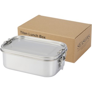 Titan recycled stainless steel lunch box, Silver (Metal kitchen equipments)