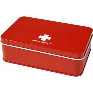 Metal tin first aid kit Hassim, red (Healthcare items)