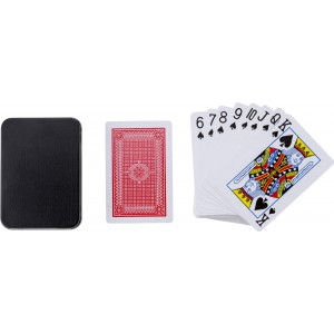 Metal tin with playing cards Nathan, black (Games)