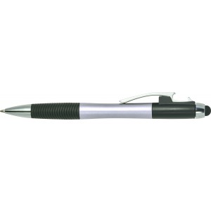 ABS pen with multiple functions, silver (Metallic pen)