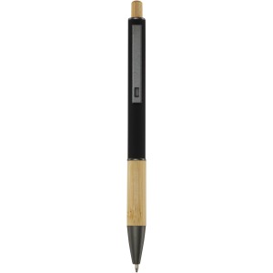 Darius recycled aluminium ballpoint pen, Solid black (Metallic pen)