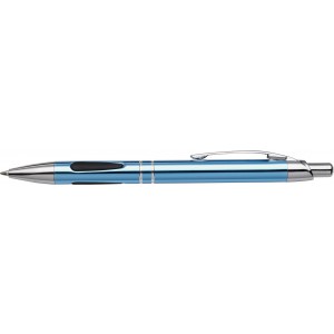 Metal ballpen Kasper, light blue (Metallic pen)