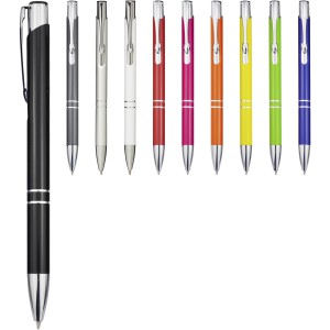 Moneta aluminium click ballpoint pen, Lime (Metallic pen)