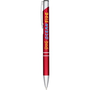 Moneta anodized aluminium click ballpoint pen, Red (Metallic pen)