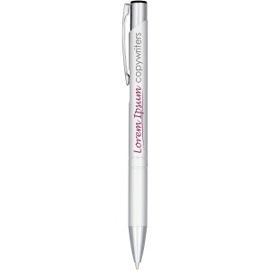 Moneta anodized aluminium click ballpoint pen, Silver (Metallic pen)