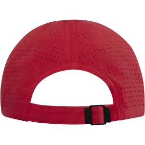 Mica 6 panel GRS recycled cool fit cap, Red (Hats)