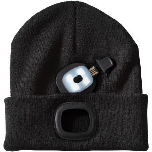 Mighty LED knit beanie, Black, solid black (Hats)