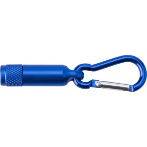 Mini-Taschenlampe aus Aluminium mit Karabiner Tracy, royal b