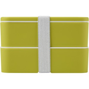 MIYO double layer lunch box, Lime, Lime, White (Plastic kitchen equipments)