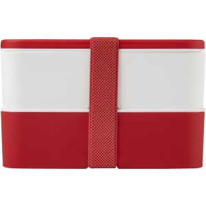 MIYO double layer lunch box, Red, White, Red (Plastic kitchen equipments)