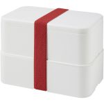 MIYO double layer lunch box, White, White, Red (21047008)