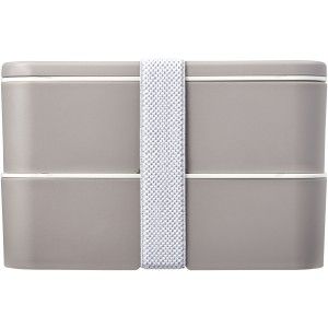 MIYO Renew double layer lunch box, Pebble grey, Pebble grey, (Plastic kitchen equipments)