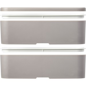 MIYO Renew double layer lunch box, Pebble grey, Pebble grey, (Plastic kitchen equipments)