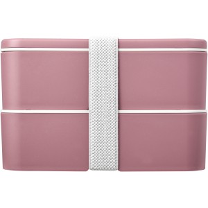 MIYO Renew double layer lunch box, Pink, Pink, White (Plastic kitchen equipments)