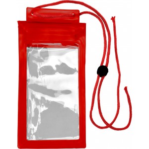 PVC pouch for mobile devices Emily, red (Office desk equipment)