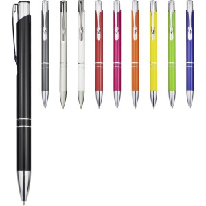 Moneta aluminium click ballpoint pen, Orange (Metallic pen)