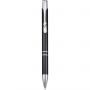 Moneta aluminium click ballpoint pen, solid black