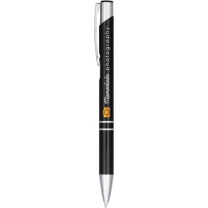 Moneta anodized aluminium click ballpoint pen- Black Ink, so (Metallic pen)