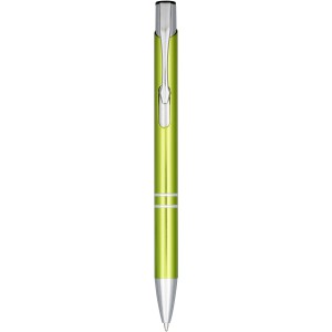 Moneta anodized aluminium click ballpoint pen, Lime (Metallic pen)