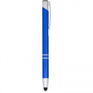 Moneta anodized aluminium click stylus ballpoint pen, Royal blue (Metallic pen)