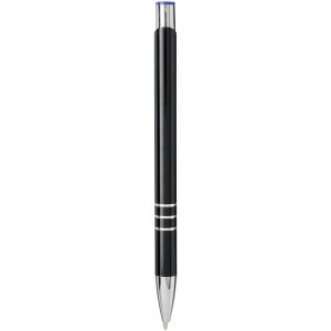 Moneta click ballpoint pen, Black, royal (Metallic pen)