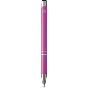 Moneta recycled aluminium ballpoint pen (blue ink), Magenta (Metallic pen)