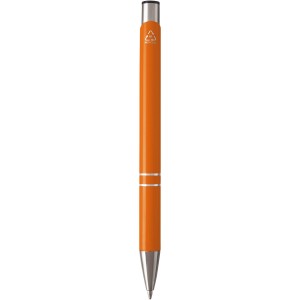 Moneta recycled aluminium ballpoint pen (blue ink), Orange (Metallic pen)