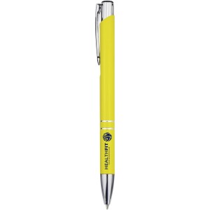 Moneta recycled aluminium ballpoint pen (blue ink), Yellow (Metallic pen)