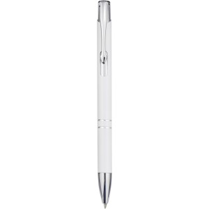 Moneta recycled aluminium ballpoint pen, White (Metallic pen)