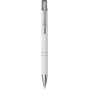 Moneta soft touch click ballpoint pen, white (Metallic pen)