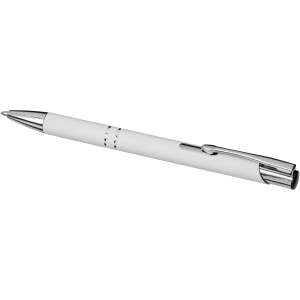 Moneta soft touch click ballpoint pen, white (Metallic pen)