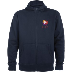 Montblanc unisex full zip hoodie, Navy Blue (Pullovers)