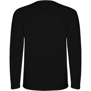 Montecarlo long sleeve kids sports t-shirt, Solid black (T-shirt, mixed fiber, synthetic)