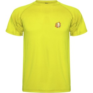 Montecarlo short sleeve kids sports t-shirt, Fluor Yellow (T-shirt, mixed fiber, synthetic)