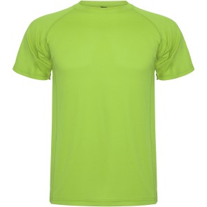 Montecarlo short sleeve men's sports t-shirt, Lime / Green Lime (T-shirt, mixed fiber, synthetic)