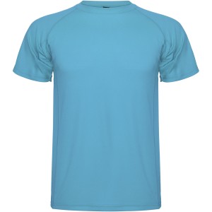 Montecarlo short sleeve men's sports t-shirt, Turquois (T-shirt, mixed fiber, synthetic)