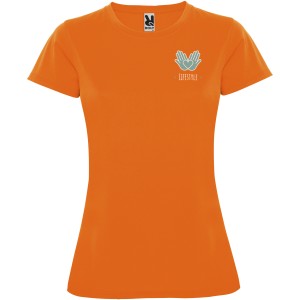 Montecarlo short sleeve women's sports t-shirt, Fluor Orange (T-shirt, mixed fiber, synthetic)