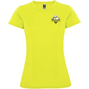 Montecarlo short sleeve women's sports t-shirt, Fluor Yellow (T-shirt, mixed fiber, synthetic)