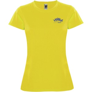 Montecarlo short sleeve women's sports t-shirt, Yellow (T-shirt, mixed fiber, synthetic)