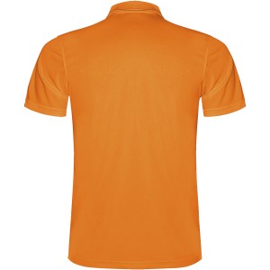 Monzha short sleeve men's sports polo, Fluor Orange (Polo short, mixed fiber, synthetic)