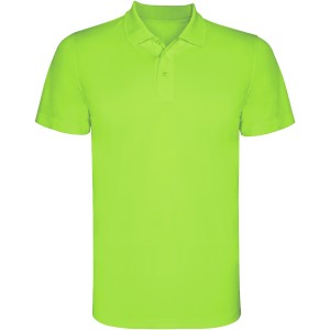 Monzha short sleeve men's sports polo, Lime / Green Lime (Polo short, mixed fiber, synthetic)