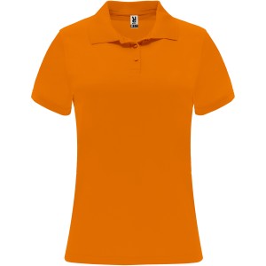 Monzha short sleeve women's sports polo, Fluor Orange (Polo short, mixed fiber, synthetic)