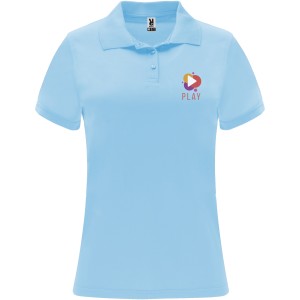 Monzha short sleeve women's sports polo, Sky blue (Polo short, mixed fiber, synthetic)