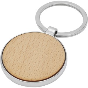 Moreno beech wood round keychain, Wood (Keychains)