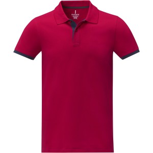 Morgan short sleeve men?s duotone polo, Red (Polo shirt, 90-100% cotton)