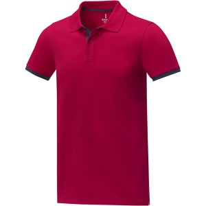 Morgan short sleeve men?s duotone polo, Red (Polo shirt, 90-100% cotton)