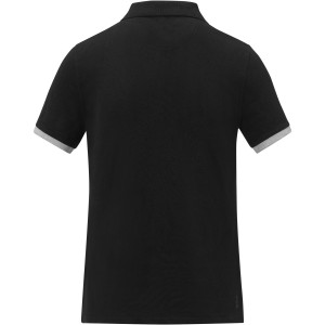 Morgan short sleeve women?s duotone polo, Solid black (Polo shirt, 90-100% cotton)