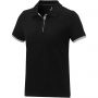 Morgan short sleeve women?s duotone polo, Solid black